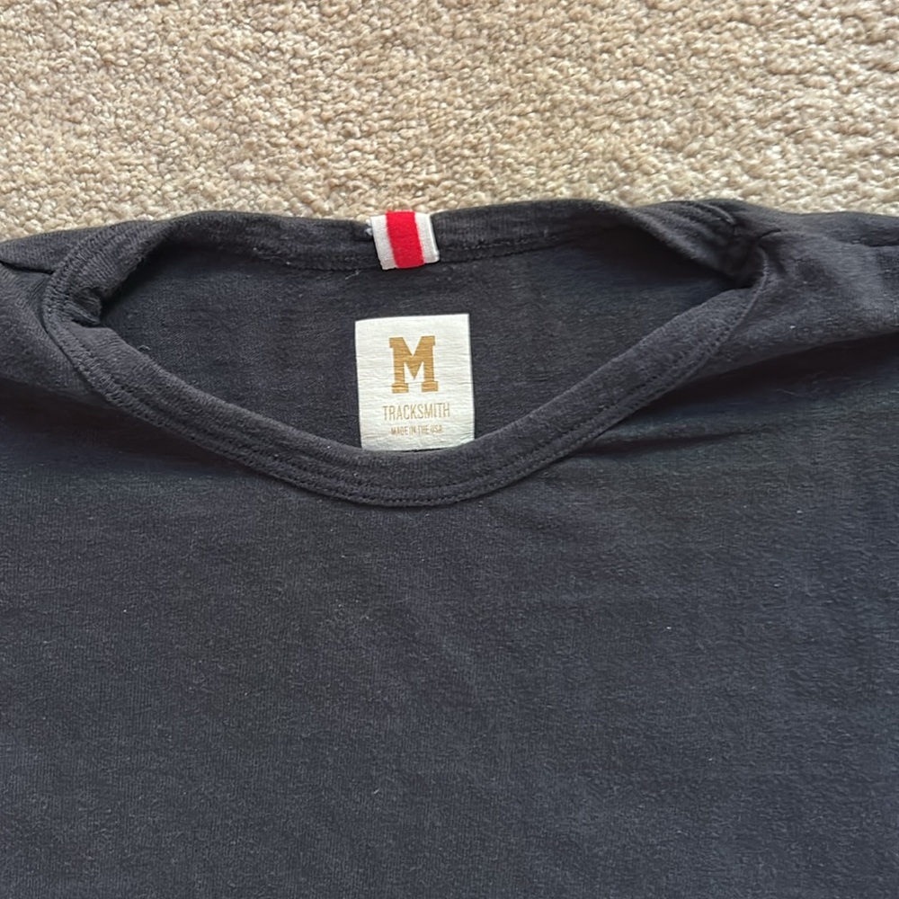 Tracksmith Black Short Sleeve Crew Neck Tee - Picture 2 of 6